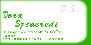 dora szemeredi business card